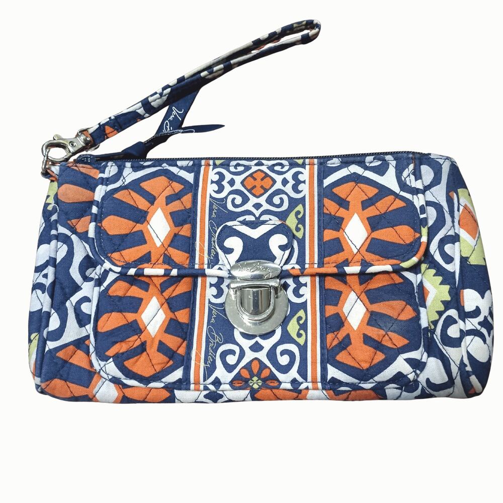 Vera Bradley Women's Clutch Wristlet Wallet Cloth Push Lock
